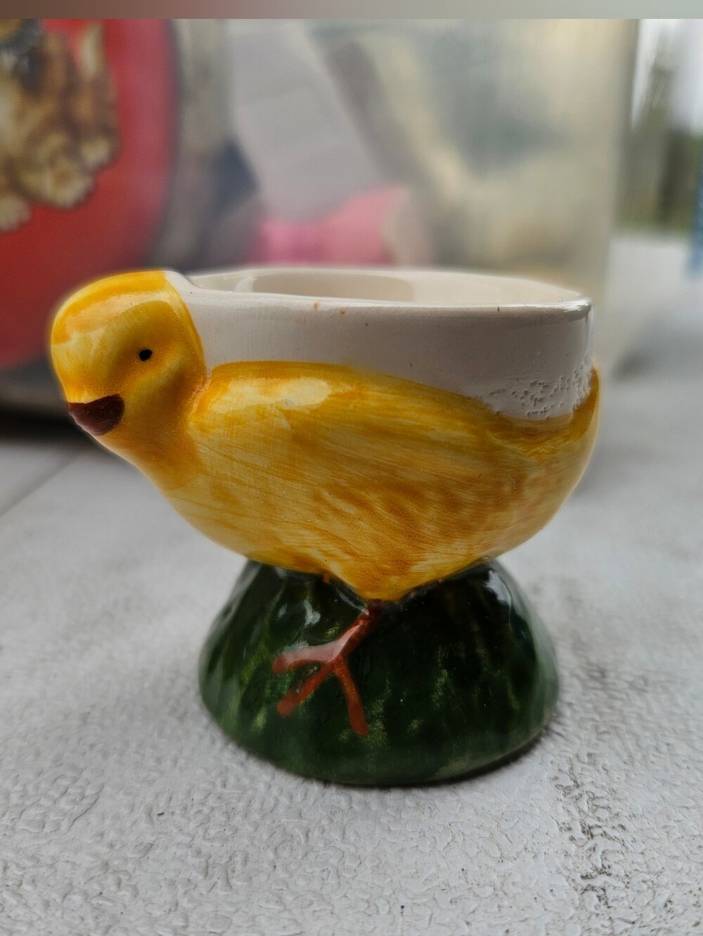 Bordalo Pinheiro Ceramic Chick Egg Cup Portugal
